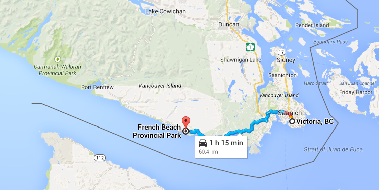 French Beach Provincial Park - Map