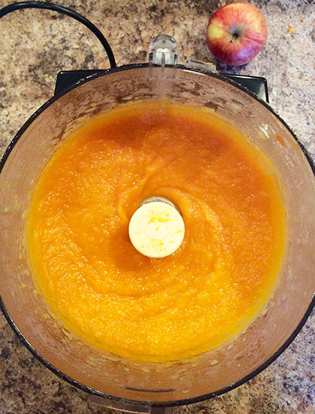Apple Butternut Squash Soup Recipe - Blended squash